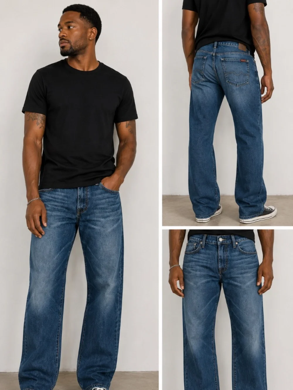 7 For All Mankind Men’s Relaxed Fit Jeans 32 Made USA Medium Wash Denim
